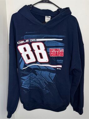 2XL Gildan Navy Blue Dale Jr. 88 National Guard Graphic Hoodie
